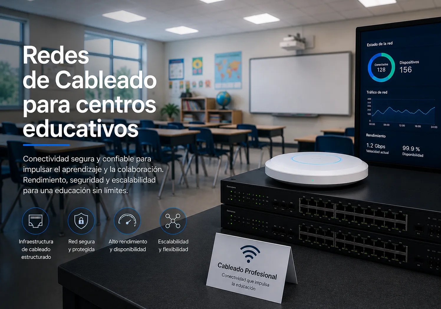 Redes de cableado para colegios